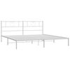 vidaXL Estrutura de cama com cabeceira 200x200 cm metal branco