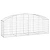 vidaXL Cesto gabi&atilde;o arqueado 200x50x60/80 cm ferro galvanizado