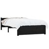 vidaXL Estrutura de cama solteiro 90x190 cm madeira maciça preto