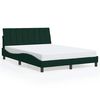 vidaXL Estrutura de cama sem colch&atilde;o Hanko 140x190 cm veludo verde-escuro