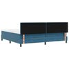 vidaXL Cama Box Spring LED com colch&atilde;o Azul Escuro 200 x 200 cm Veludo