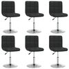 vidaXL Cadeiras de jantar 6 pcs couro artificial preto