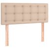 vidaXL Cama boxspring c/ colch&atilde;o 120x190cm couro artificial cappuccino