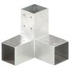 vidaXL Base para poste em forma de Y 71x71 mm metal galvanizado