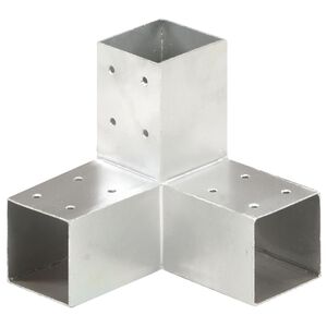 vidaXL Base para poste em forma de Y 71x71 mm metal galvanizado