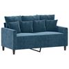 vidaXL Sof&aacute; de 2 lugares veludo 120 cm azul