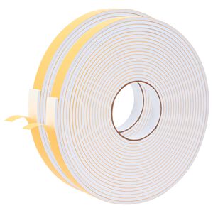 vidaXL Fita de espuma autoadesiva 2 unid. Branco 20mm x 10m Espuma CR