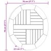 vidaXL Tampo de mesa redondo 2,5 cm 70 cm madeira de teca maci&ccedil;a