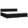 vidaXL Cama box spring c/ colch&atilde;o e LED 200x200 cm tecido preto