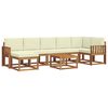 vidaXL Conjunto de Sof&aacute;s para Exterior 8 unid. Natural e Creme