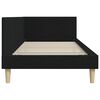 vidaXL Estrutura de Cama de Canto Preto 90 cm x 200 cm Veludo