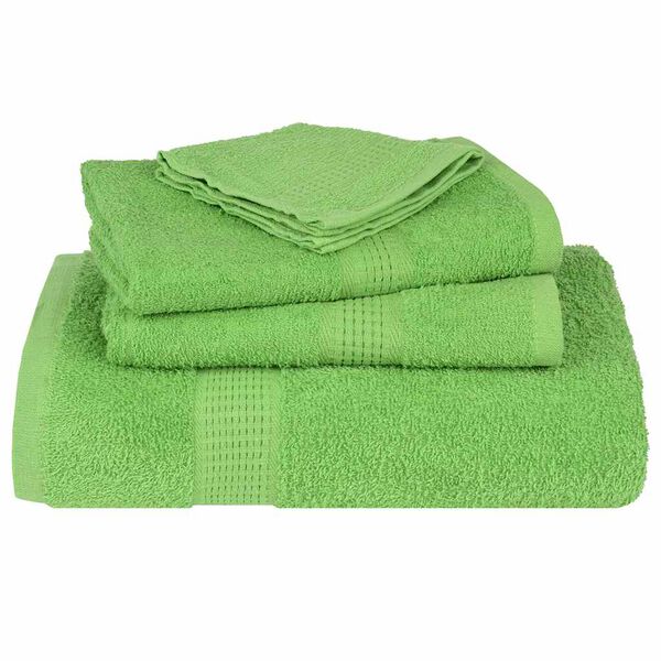 vidaXL Toalhas de m&atilde;os FROGN 2pcs 50x100cm 360 g/m&sup2; verde ma&ccedil;a