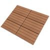vidaXL Ladrilhos 60x30 cm 6 pcs 1m² WPC castanho