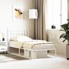 vidaXL Estrutura de cama com cabeceira 80x200 cm metal branco