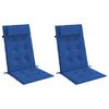 vidaXL Almofadões cadeira encosto alto 2 pcs tecido oxford azul real