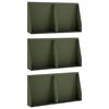 vidaXL Muro de Conten&ccedil;&atilde;o 6 unid. 40 x 12 x 30 cm A&ccedil;o Verde-Azeitona