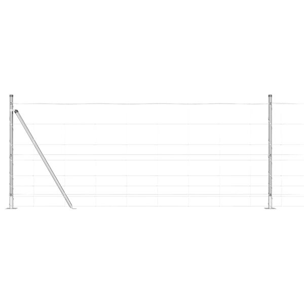 vidaXL Poste de Cerca Galvanizado 100 x 1 m A&ccedil;o