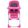 vidaXL Cadeira de refei&ccedil;&atilde;o para beb&eacute; rosa e cinzento