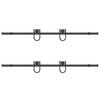 vidaXL Kit de ferragens para porta deslizante 366 cm aço preto