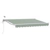 vidaXL Toldo Retr&aacute;til El&eacute;trico Verde e Branco 3 x 2,5 m