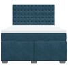 vidaXL Cama boxspring com colch&atilde;o 140x190 cm veludo azul