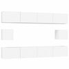 vidaXL Conjunto m&oacute;veis de TV 6 pcs madeira processada branco