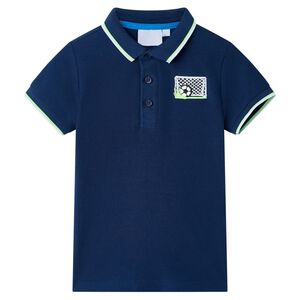 vidaXL Polo para crian&ccedil;a azul-marinho 116