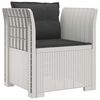 vidaXL Poltrona 1 Lugar com Almofadas Look Rattan PP Branco