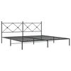 vidaXL Estrutura de cama com cabeceira 193x203 cm metal preto