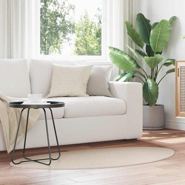 vidaXL Tapetes de &aacute;rea HUARTE Bege 80 x 150 cm Poli&eacute;ster