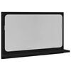vidaXL Prateleira com Espelho Carvalho Preto 60 x 10,5 x 37 cm