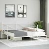 vidaXL Cama de dia com gavet&atilde;o sem colch&atilde;o 107x203 cm a&ccedil;o branco
