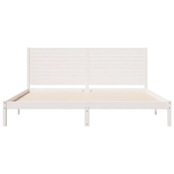 vidaXL Cama extra longa sem colchão 200x210 cm madeira maciça