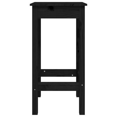 vidaXL Cadeiras de bar 2 pcs 40x40x78 cm madeira de pinho maciça preto