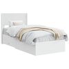 vidaXL Estrutura de Cama com Armazenamento e Cabeceira Branco