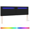 vidaXL Cabeceira LED Preto 180 cm Couro Sint&eacute;tico