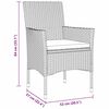 vidaXL Conjunto de Jantar para Jardim com almofada 7 pcs Preto vime PE
