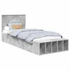 vidaXL Estrutura da Cama Cinzento 90 x 200 cm Derivados de Madeira
