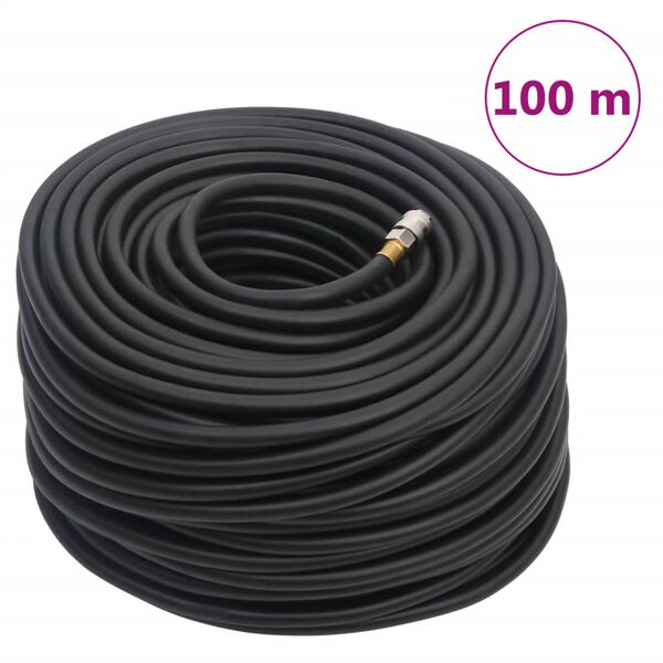 vidaXL Mangueira de ar h&iacute;brida 0,6" 100 m borracha e PVC preto