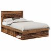 vidaXL Estrutura da Cama com cabeceira Madeira antiga 120 x 190 cm