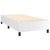 vidaXL Cama box spring c/ colch&atilde;o/LED 80x200cm couro artificial branco