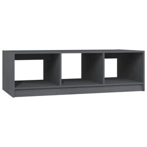 vidaXL Mesa de centro 110x50x34 cm madeira de pinho maci&ccedil;a cinzento