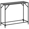vidaXL Mesa consola com tampo em vidro preto 98x35x81 cm a&ccedil;o