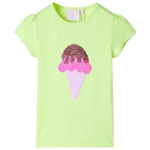 T-shirt de crian&ccedil;a amarelo n&eacute;on 116