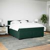vidaXL Cama com molas/colch&atilde;o 180x200 cm veludo verde-escuro