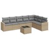 vidaXL 8 pcs conjunto de sof&aacute;s p/ jardim com almofad&otilde;es vime PE bege