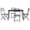 vidaXL 5 pcs conjunto de jantar para jardim rede de metal antracite