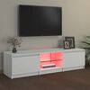 vidaXL M&oacute;vel de TV com luzes LED 140x40x36 cm branco