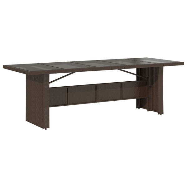 vidaXL 11 pcs conj. de bistr&ocirc; p/ jardim c/ almofad&otilde;es vime PE castanho