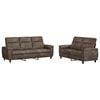 vidaXL Conjunto de Sof&aacute;s 2 pcs Cinzento-Escuro Couro Suede Sint&eacute;tico